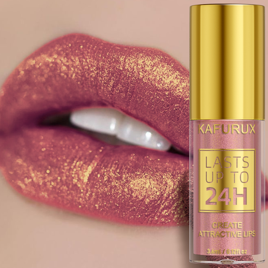 Lip Tint Korean - 1pc glitter metálico 14 cores esmalte