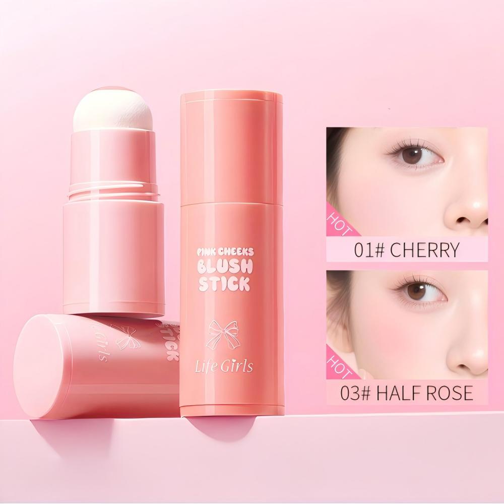 Korean Girls Lifestyle - Vida meninas natural cor rosa blush