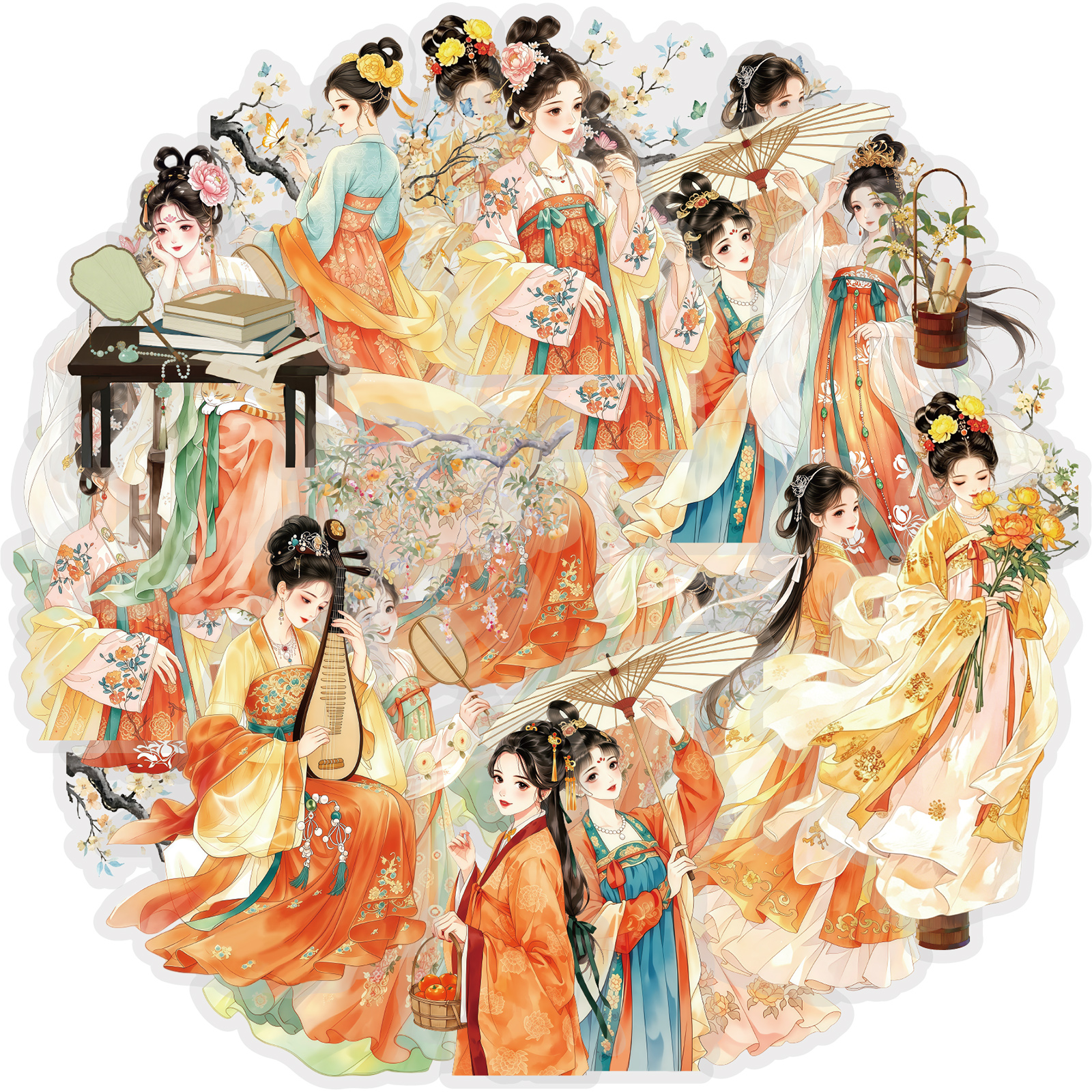 Korean Girls Lifestyle - Etori Life 30 Peças Adesivos de