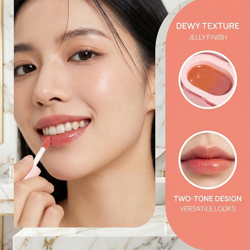 Gloss Labial em Duas Cores, Ti - Lip Tint Korean avaliação e preço