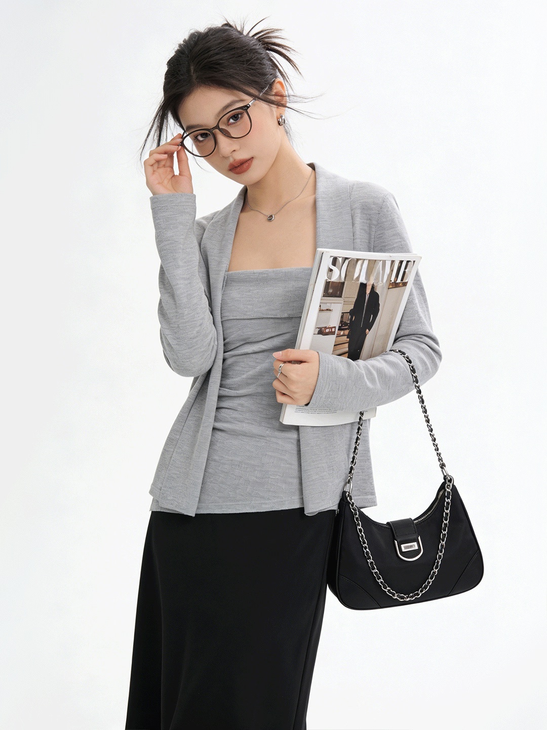 Conjunto de Cardigã Curto Tric - Korean Lifestyle & Kids Boutique avaliação e preço