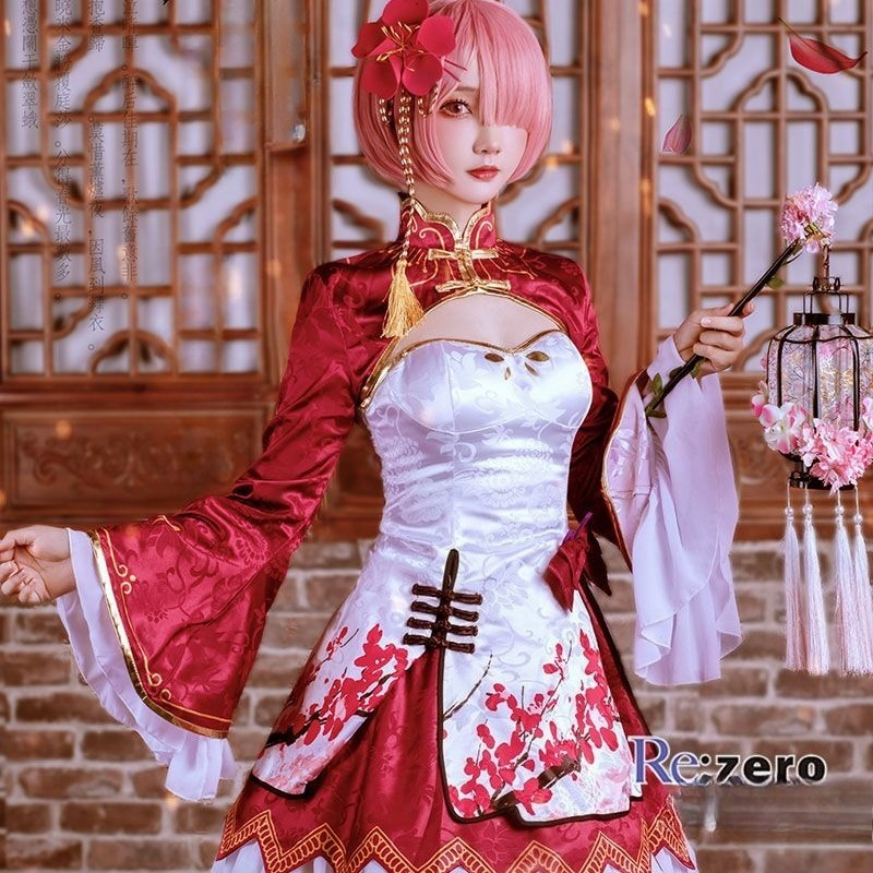 Rem ram cosplay cheongsam anim - South Korea Lifestyle avaliação e preço