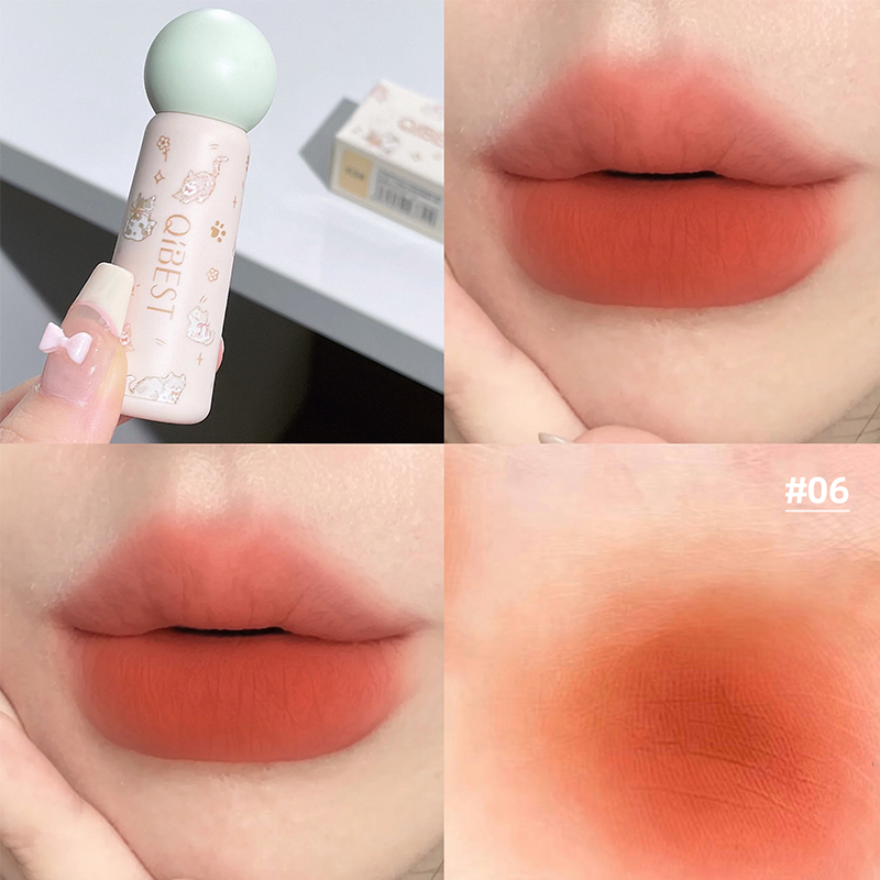 Qibest bonito veludo fosco lam - Lip Tint Korean avaliação e preço