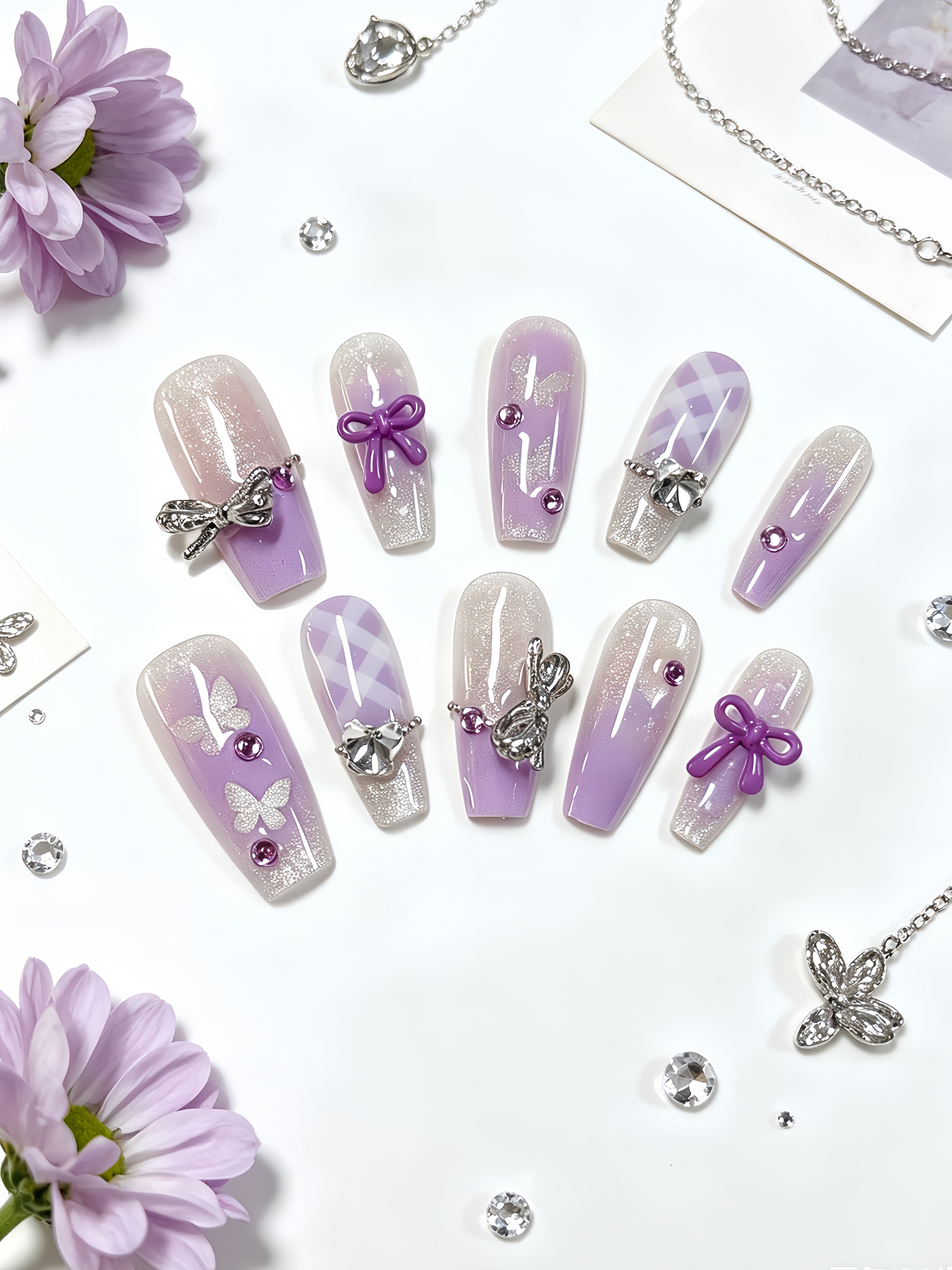 10 Unhas Postiças Trapezoidais - Korean Girls Lifestyle avaliação e preço