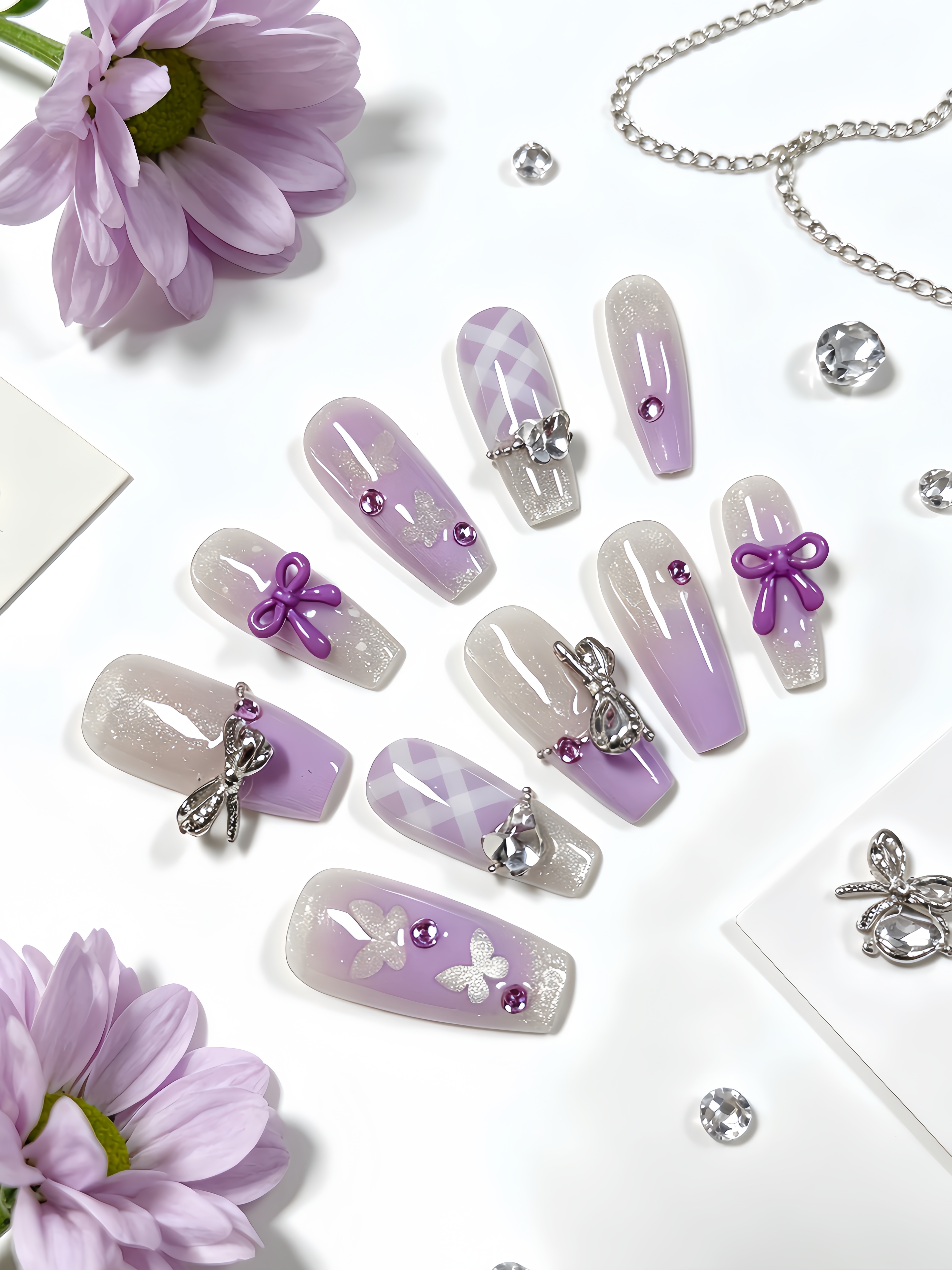 10 Unhas Postiças Trapezoidais - Korean Girls Lifestyle avaliação e preço